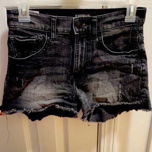 Express- black jean shorts